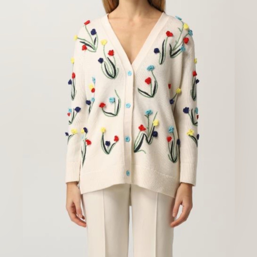 Alice + Olivia Bradford Crochet Grandpa Cardigan size XL